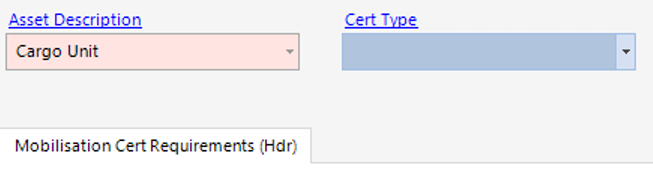 Mobilisation Cert Requirements